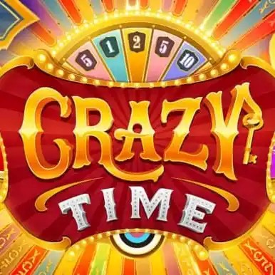 Live Dealer logo of Crazy Time from Evolution at GoldSpin Casino