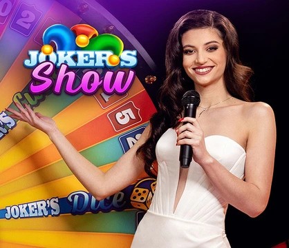 Joker’s Show slot logo by Skywind Group at GoldSpin Casino