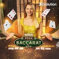 Peek Baccarat logo – Live Dealer by Evolution at GoldSpin Casino